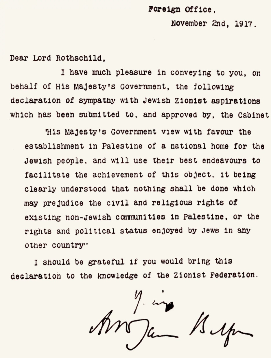 The Historical Paths to the Balfour Declaration